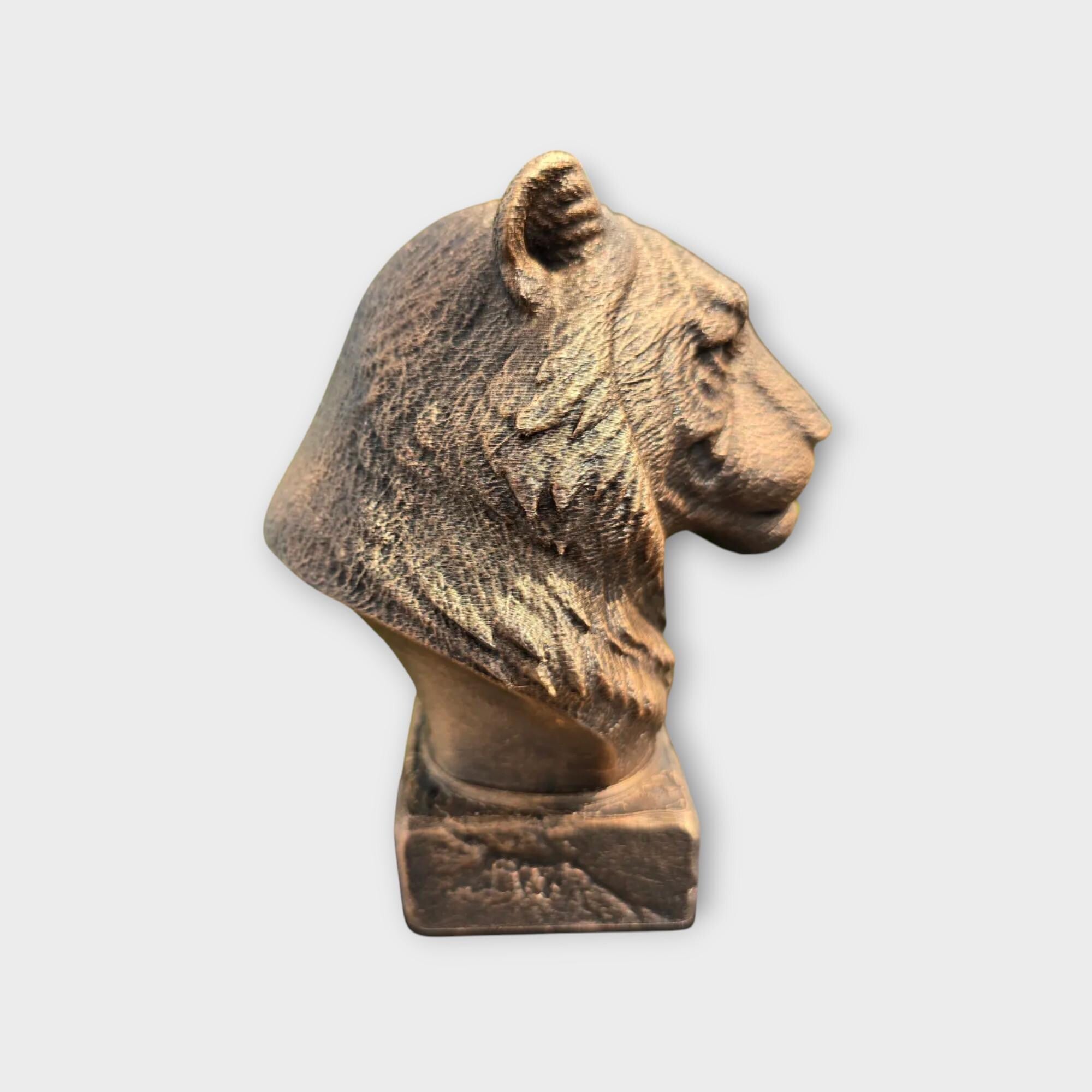 Bust of a tiger statue - home decor animal lover gift him her handpainted ornament