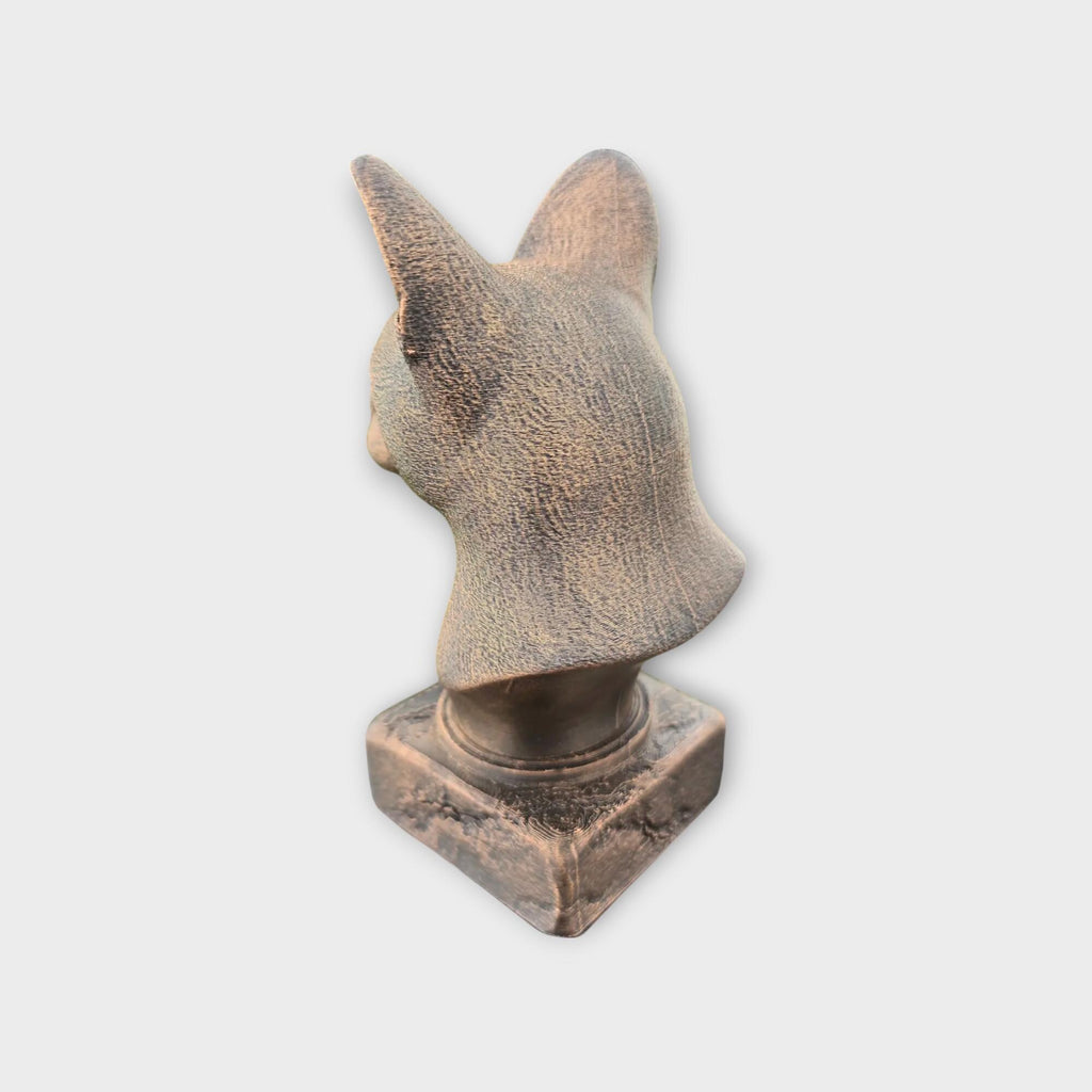 Bust of a Serval statue - home decor animal lover gift him her handpainted ornament