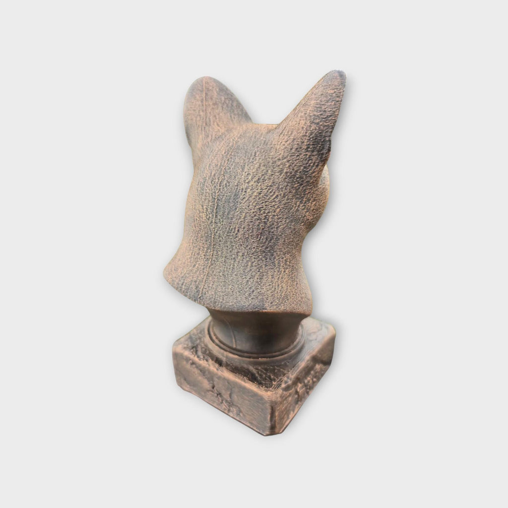 Bust of a Serval statue - home decor animal lover gift him her handpainted ornament