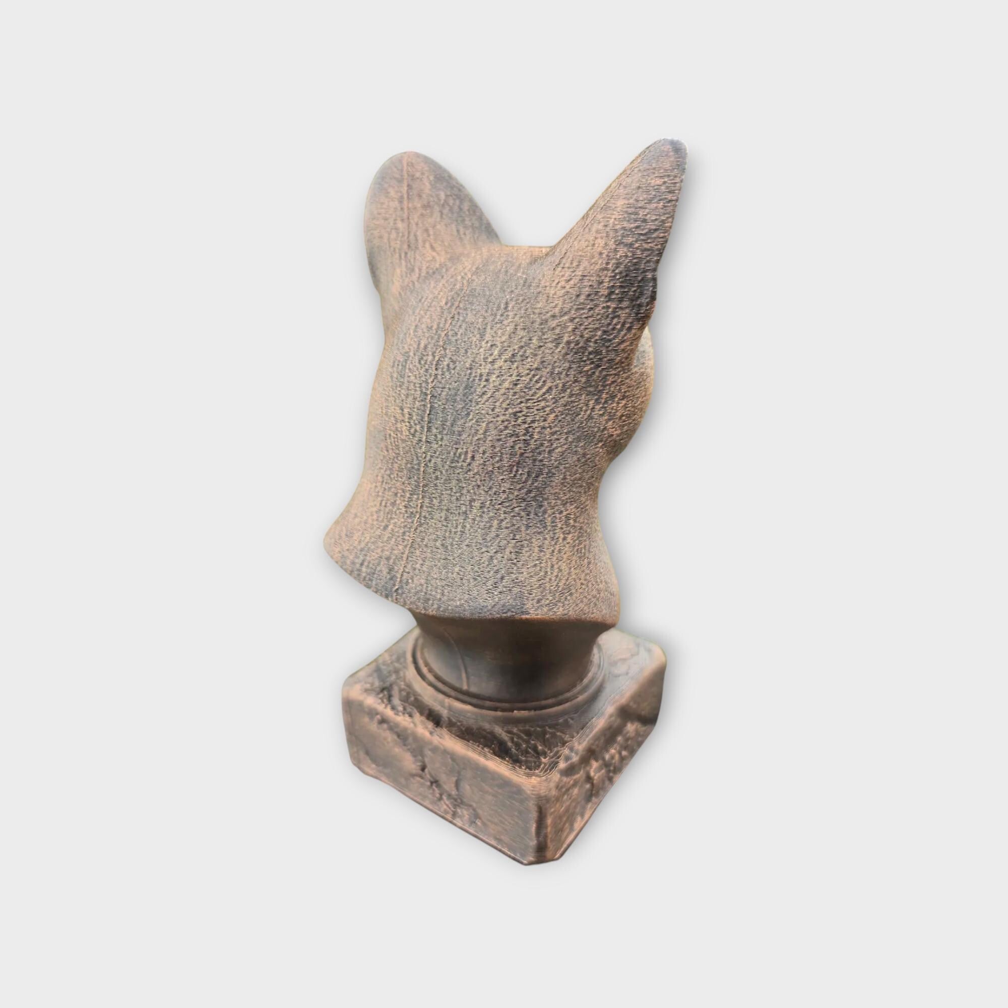 Bust of a Serval statue - home decor animal lover gift him her handpainted ornament