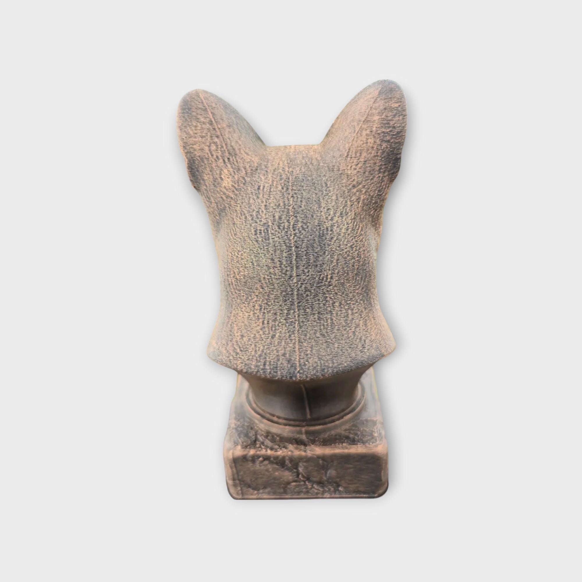 Bust of a Serval statue - home decor animal lover gift him her handpainted ornament