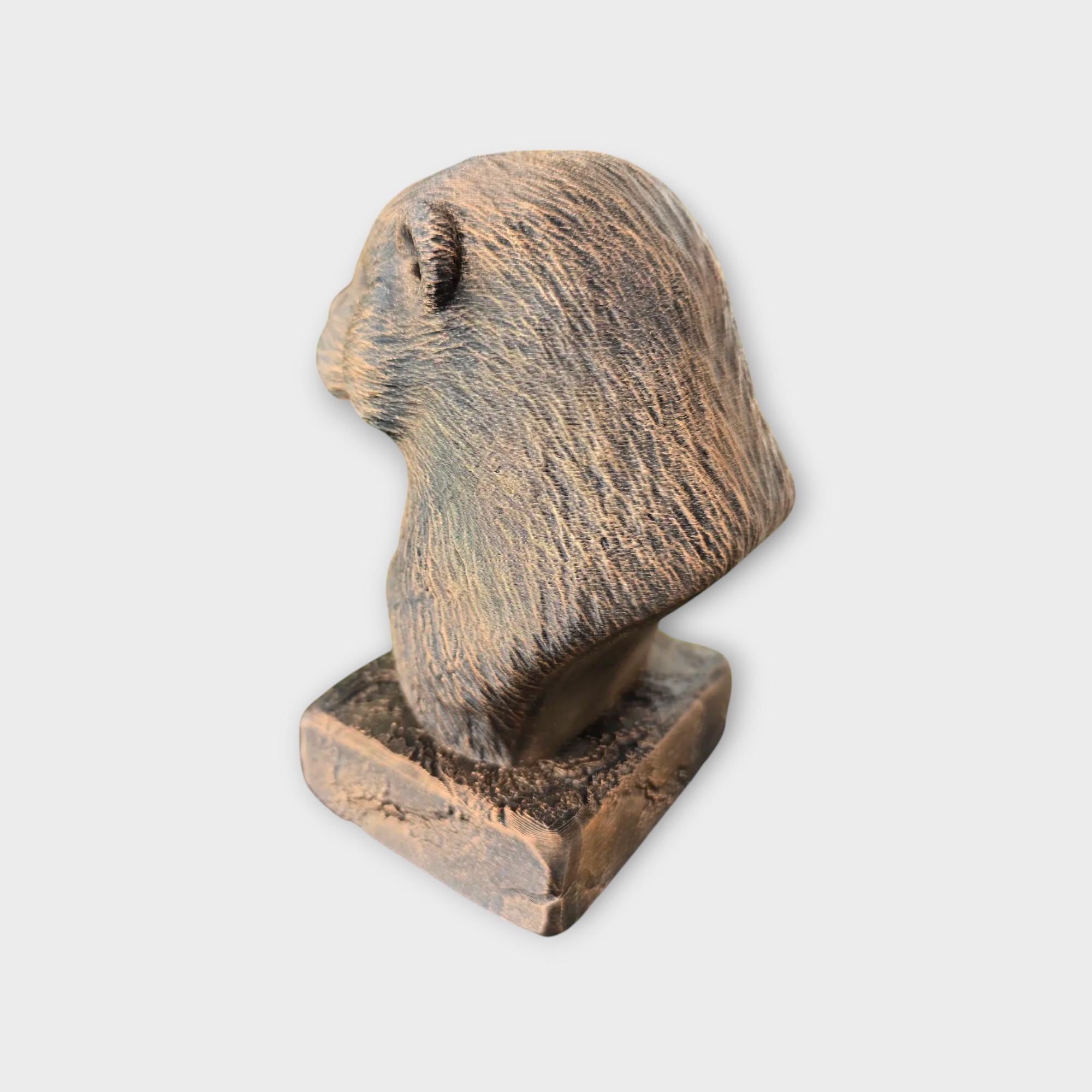 Büste einer Otterstatue - Wohndeko Tierliebhaber Geschenk für ihn oder sie handbemaltes Ornament