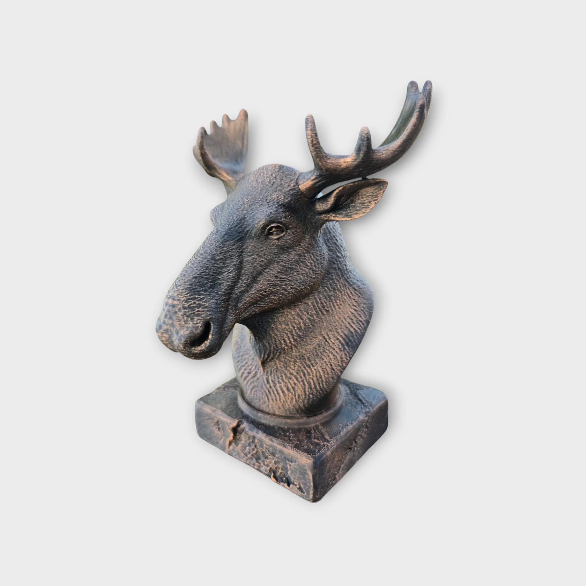 Bust of a Moose statue - home decor animal lover gift him her handpainted ornament