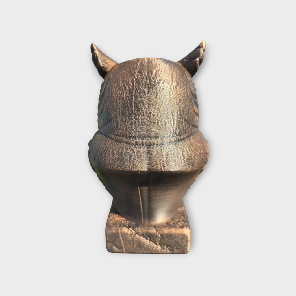 Bust of a owl statue - home decor animal lover gift him her handpainted ornament