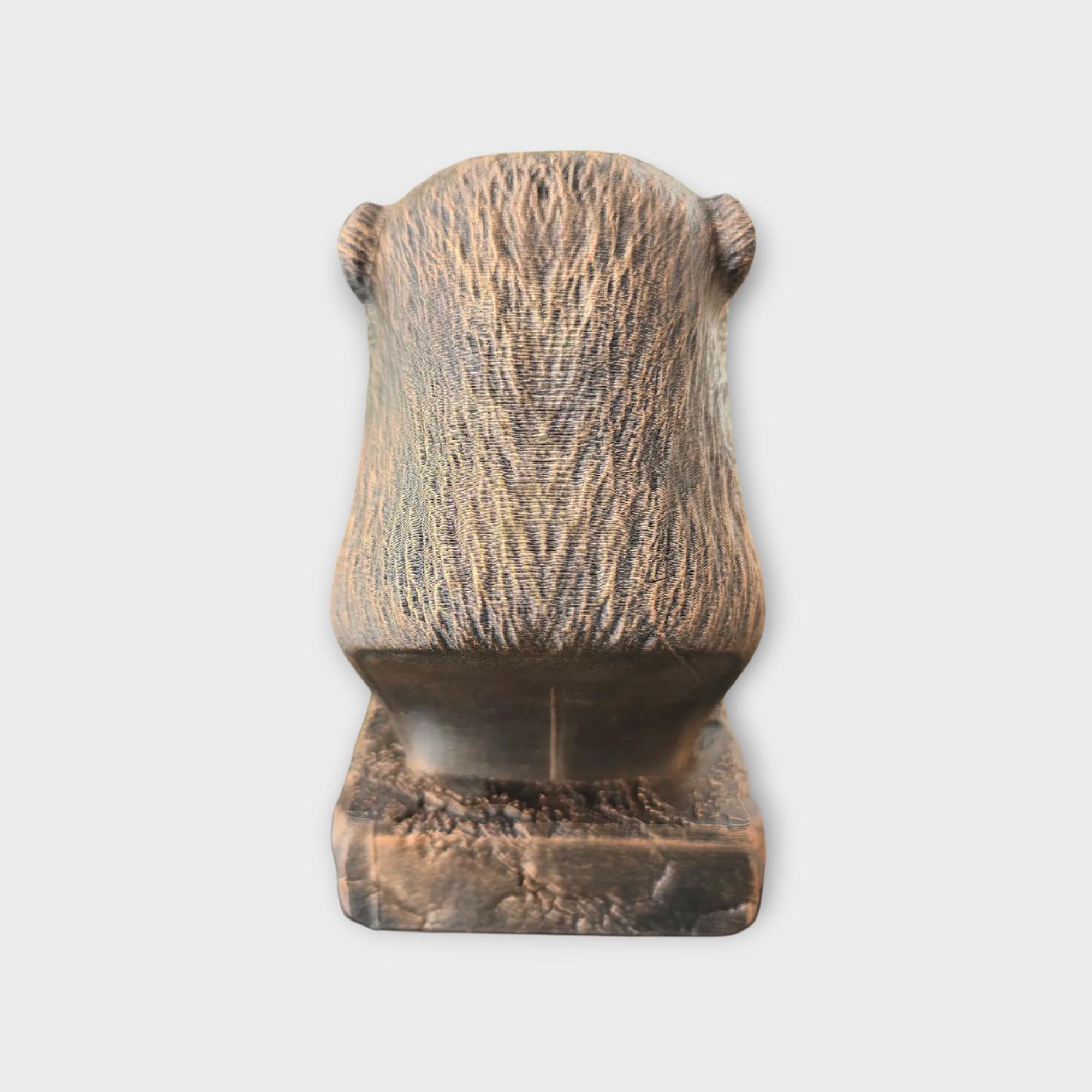 Bust of a Otter statue - home decor animal lover gift him her handpainted ornament