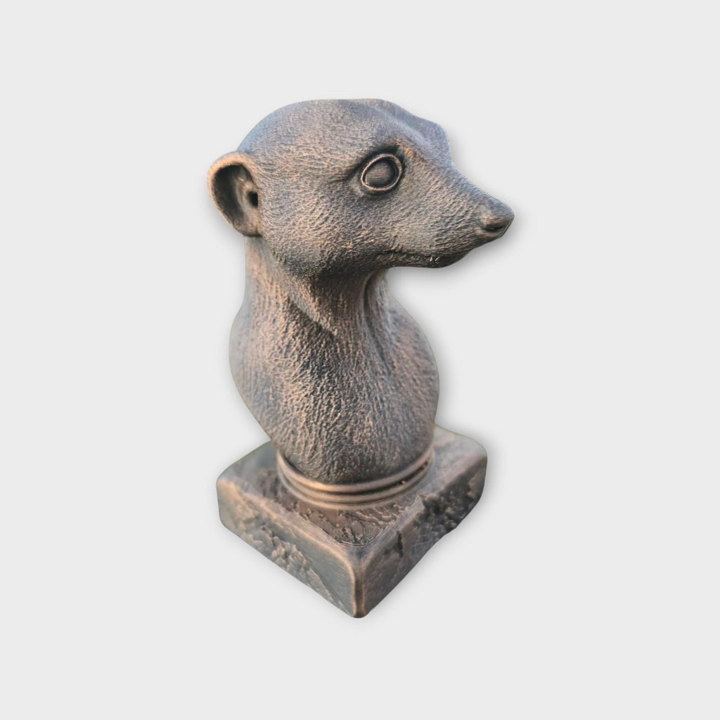Bust of a Meerkat statue - home decor animal lover gift him her handpainted ornament