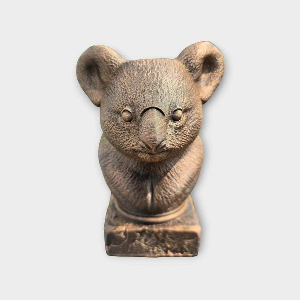 Bust of a koala statue - home decor animal lover gift him her handpainted ornament