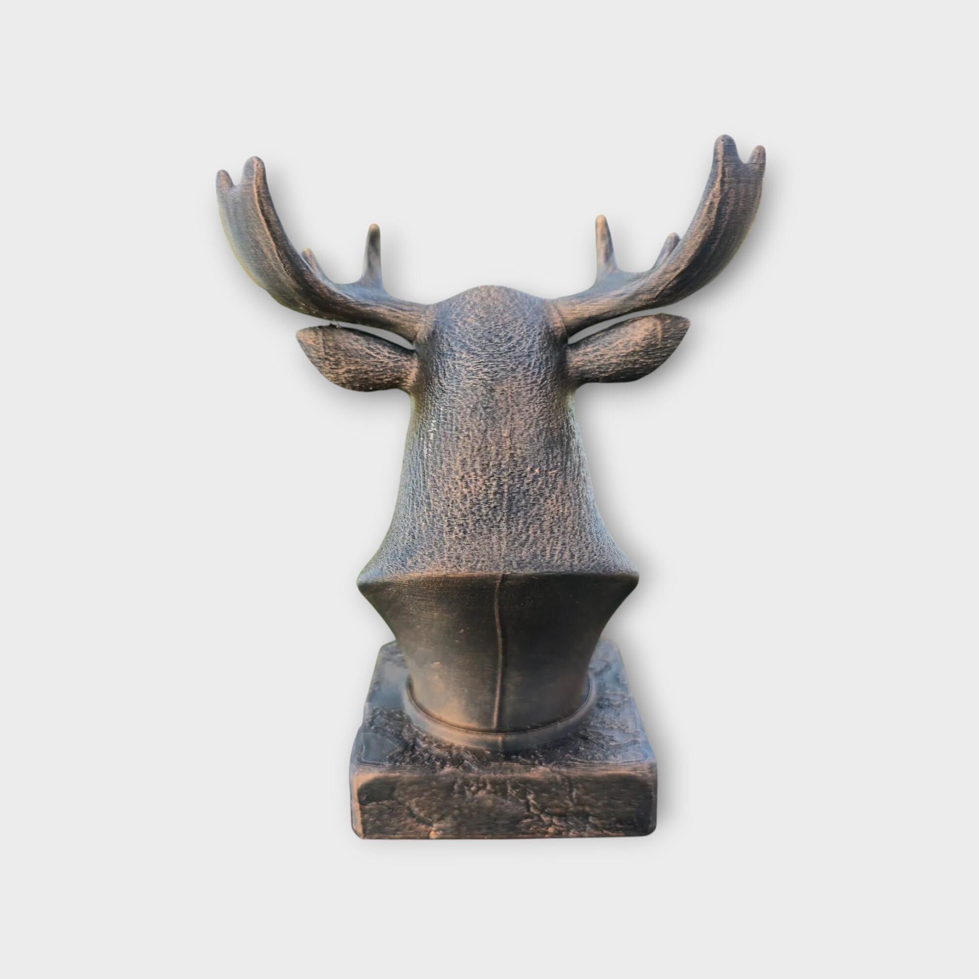 Bust of a Moose statue - home decor animal lover gift him her handpainted ornament