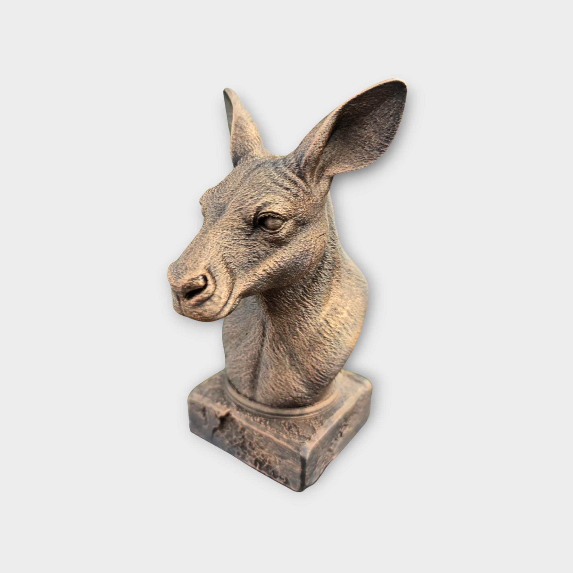 Bust of a Kangaroo statue - home decor animal lover gift him her handpainted ornament