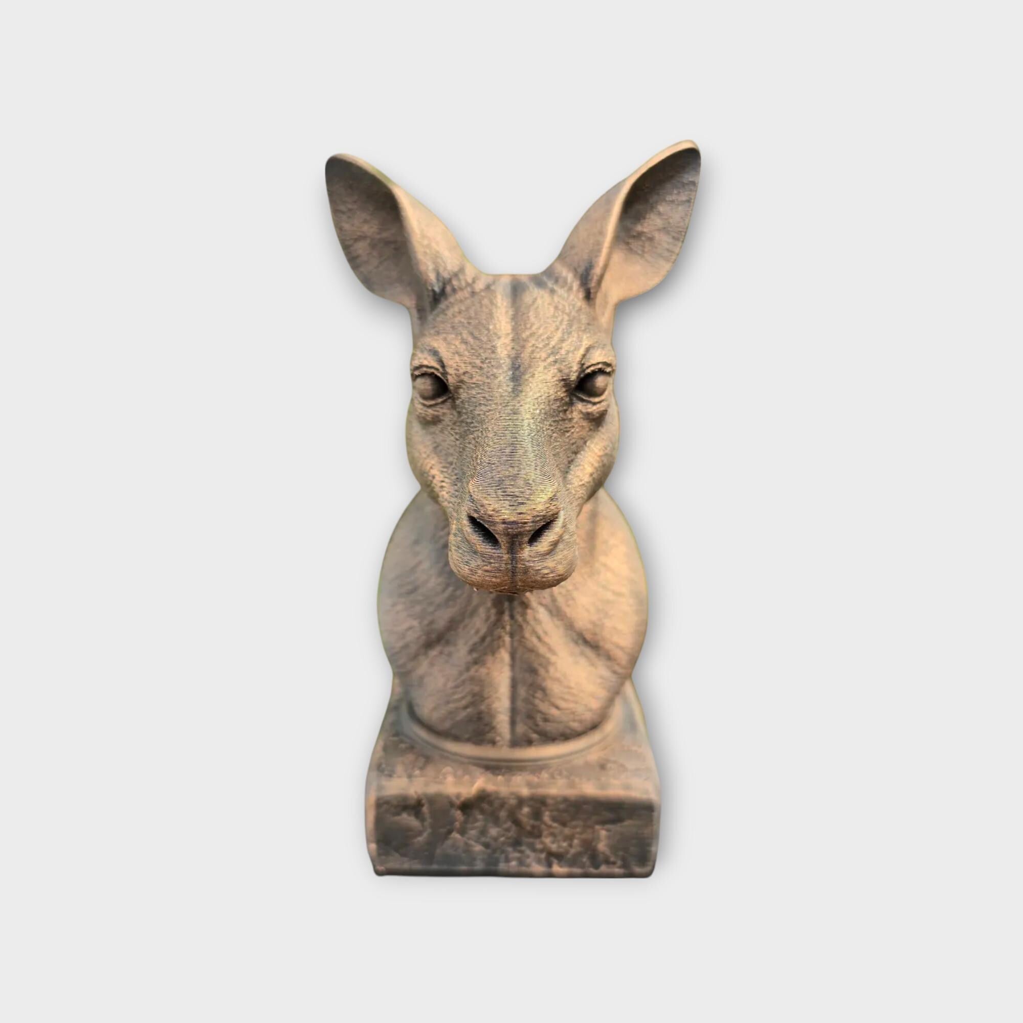 Bust of a Kangaroo statue - home decor animal lover gift him her handpainted ornament