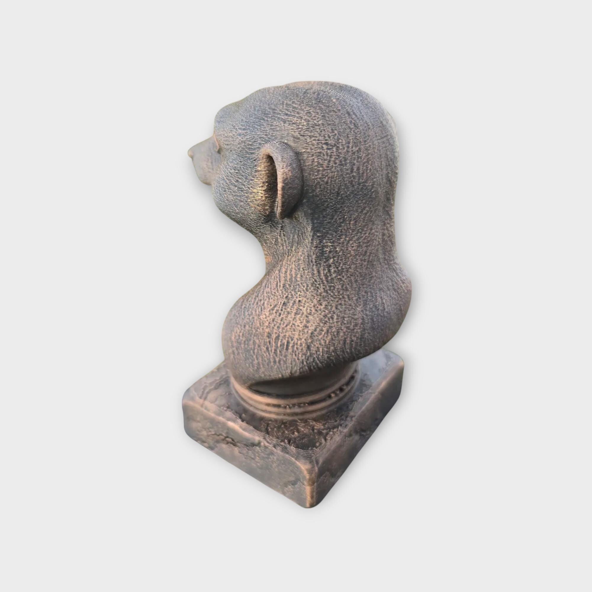 Bust of a Meerkat statue - home decor animal lover gift him her handpainted ornament