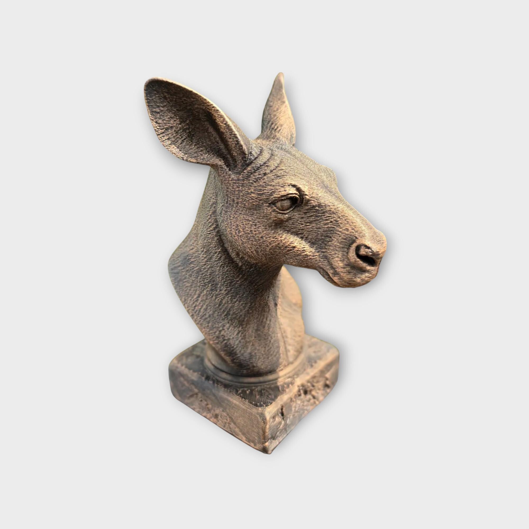 Bust of a Kangaroo statue - home decor animal lover gift him her handpainted ornament