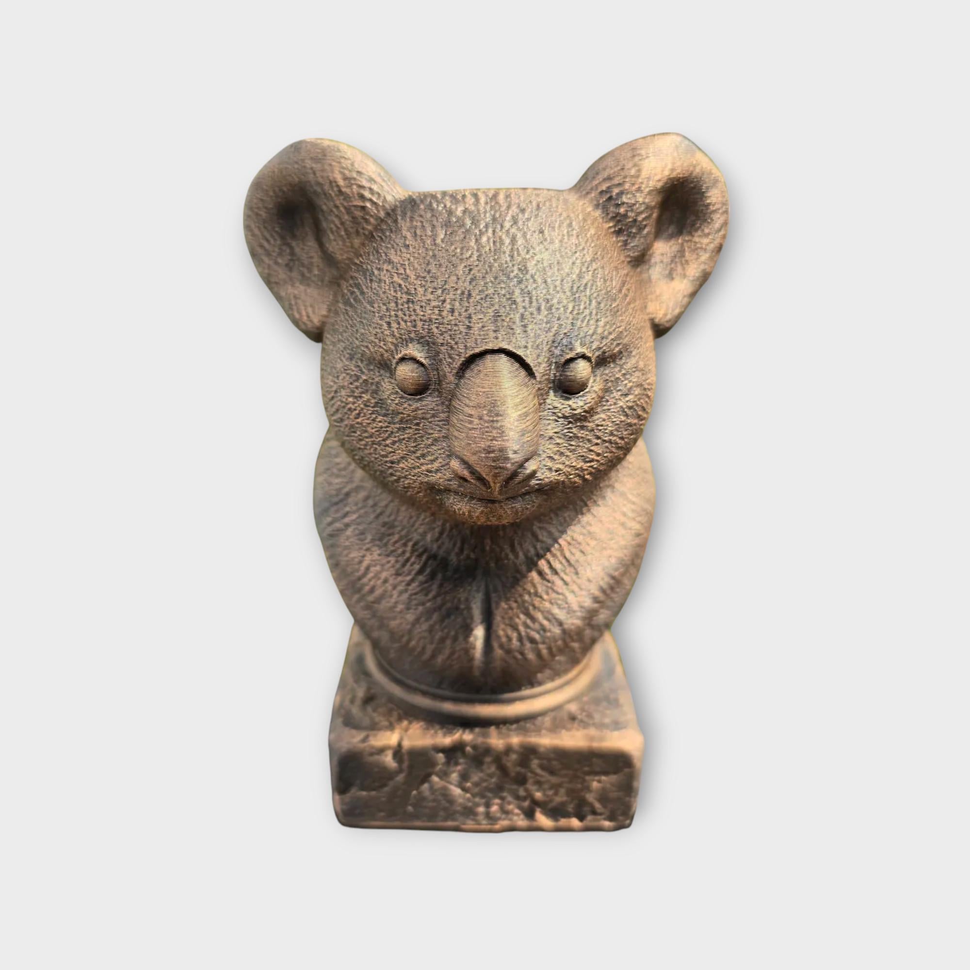 Bust of a koala statue - home decor animal lover gift him her handpainted ornament