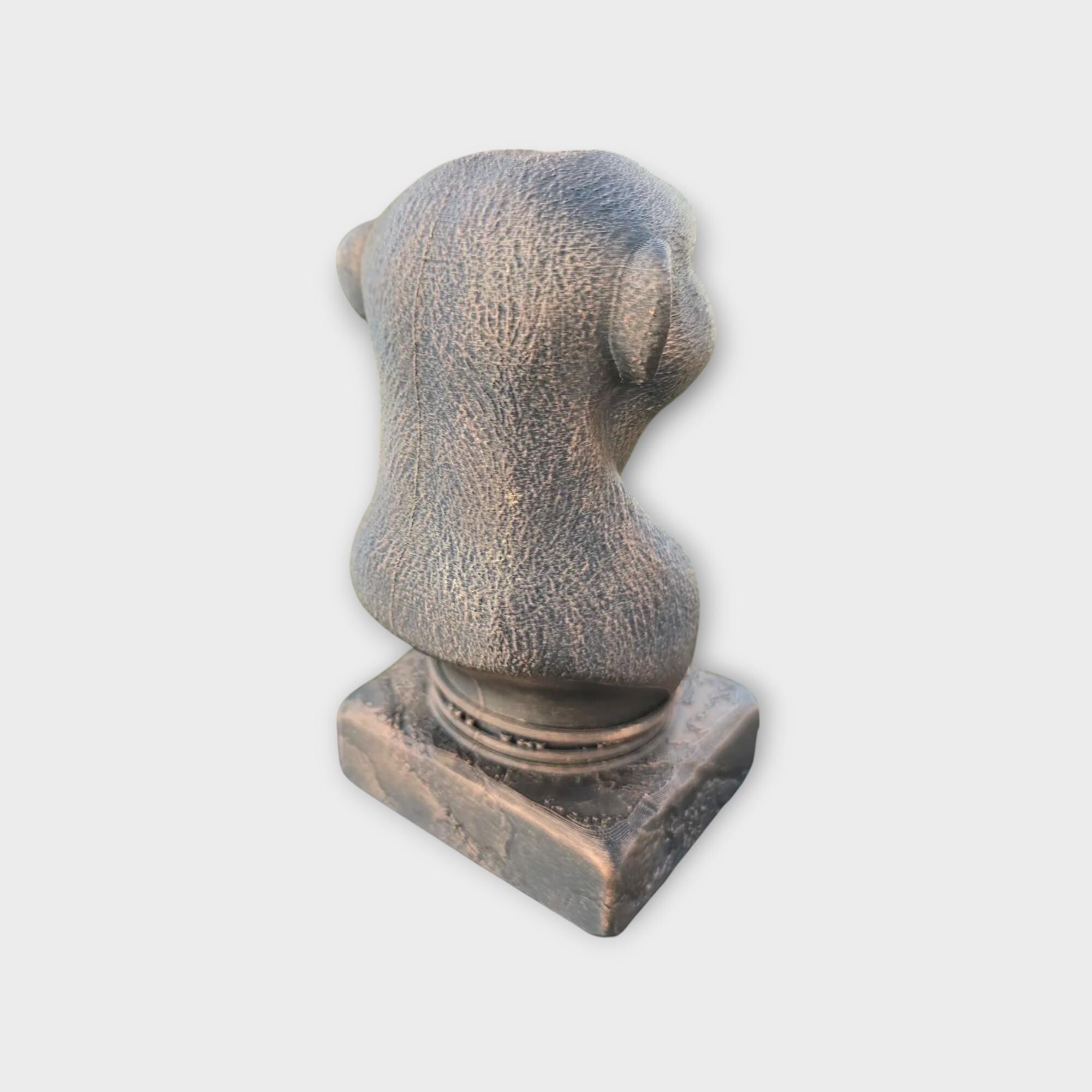 Bust of a Meerkat statue - home decor animal lover gift him her handpainted ornament