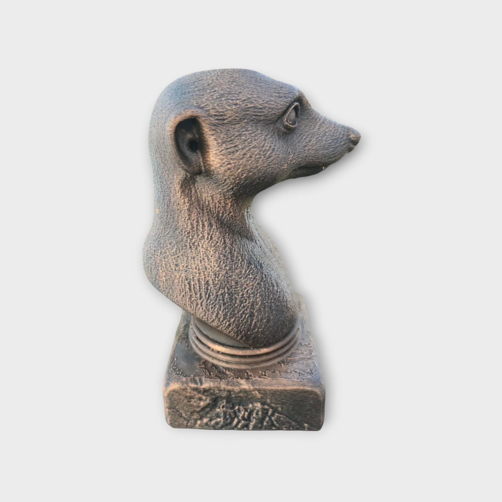 Bust of a Meerkat statue - home decor animal lover gift him her handpainted ornament