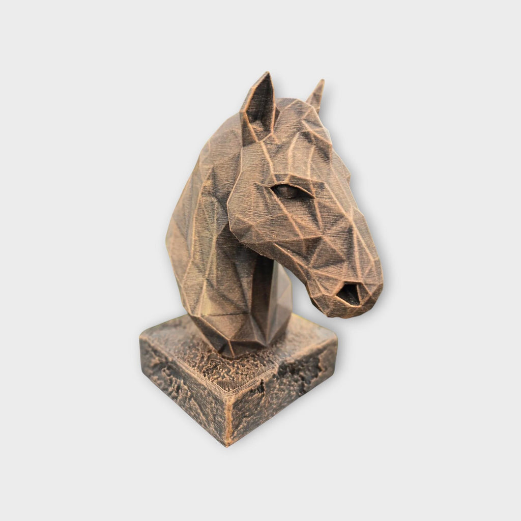 Bust of a Horse Low Poly statue - home decor animal lover gift him her handpainted ornament