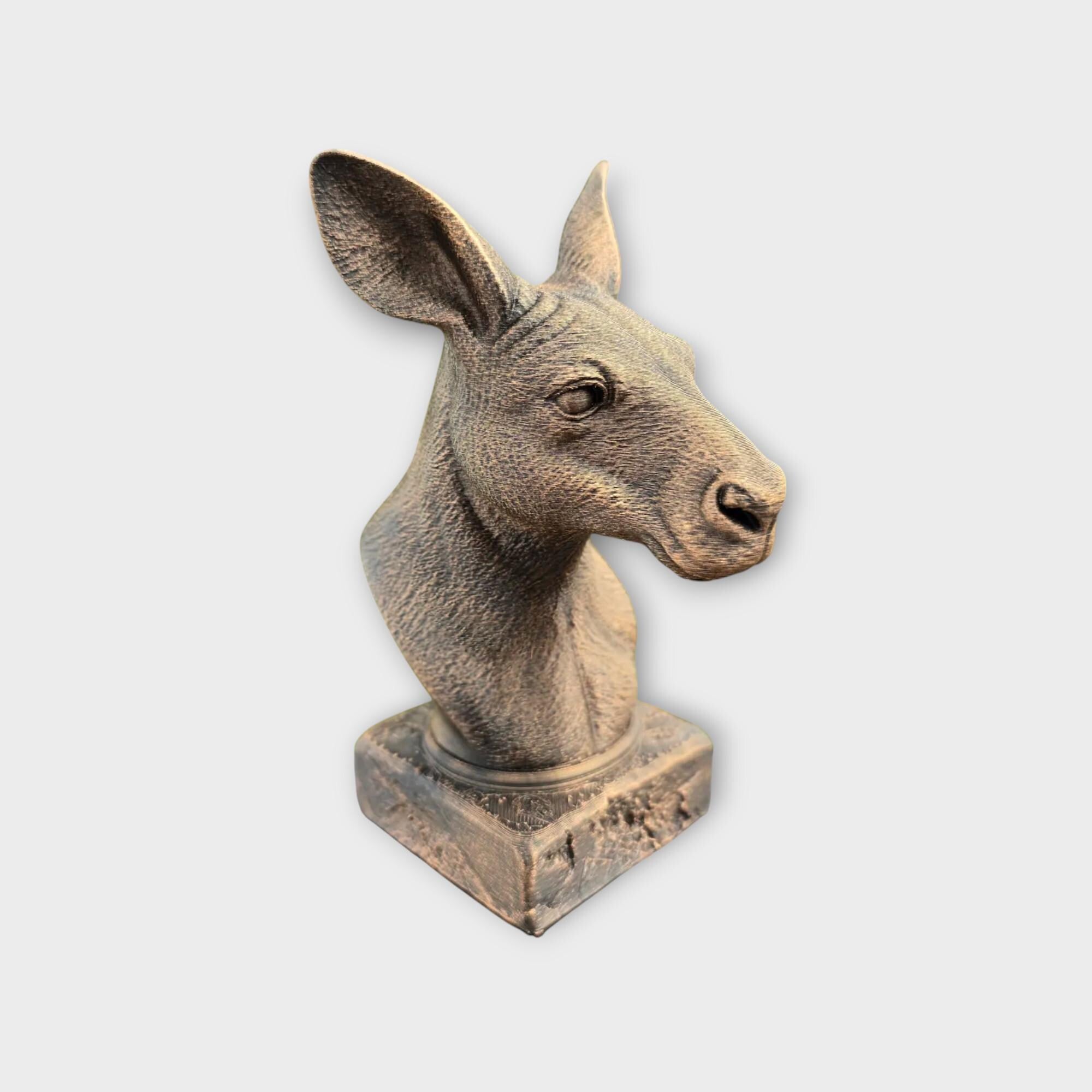 Bust of a Kangaroo statue - home decor animal lover gift him her handpainted ornament