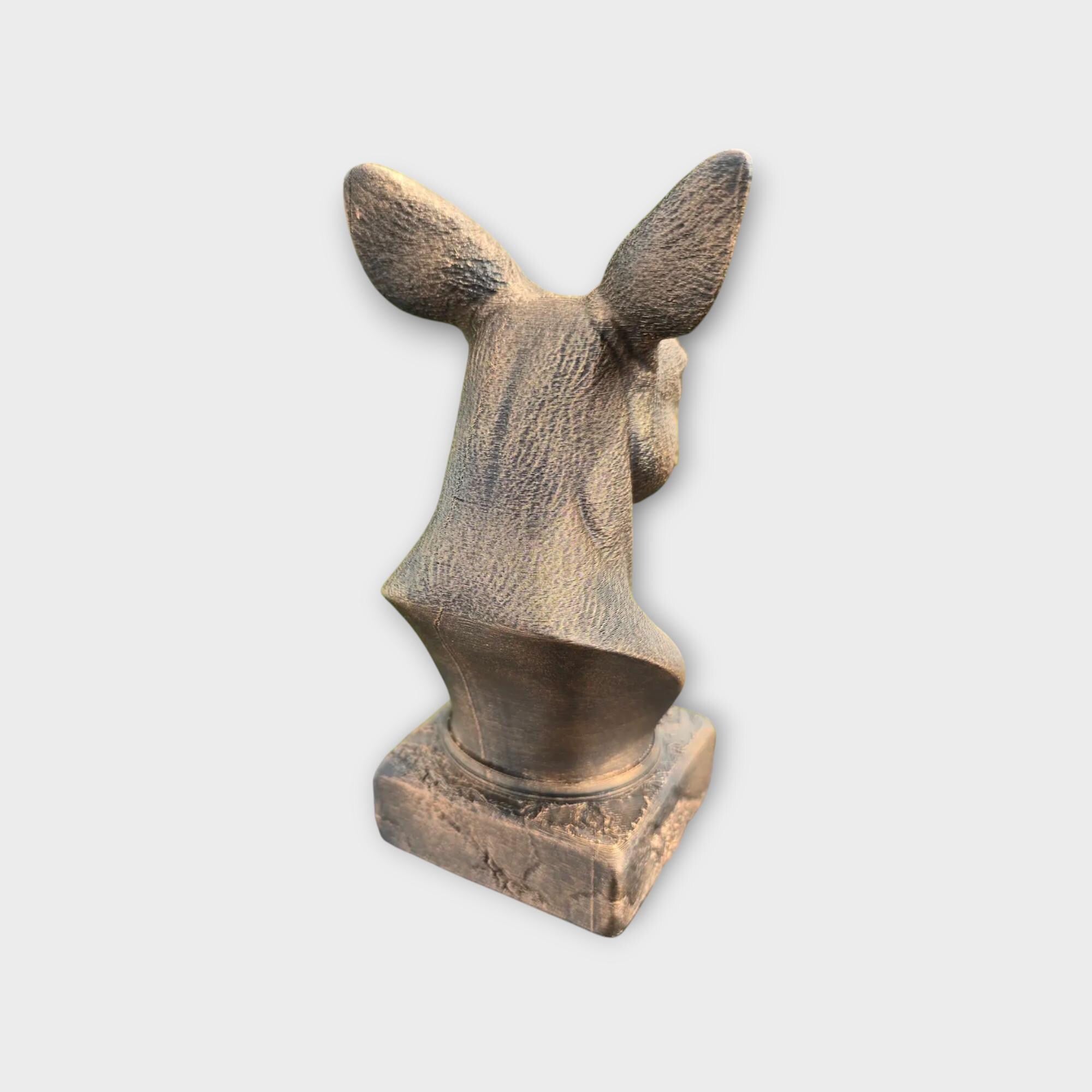 Bust of a Kangaroo statue - home decor animal lover gift him her handpainted ornament