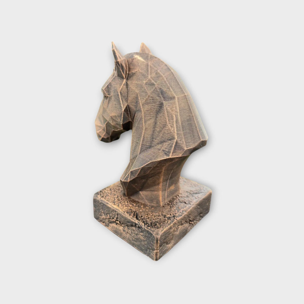 Bust of a Horse Low Poly statue - home decor animal lover gift him her handpainted ornament