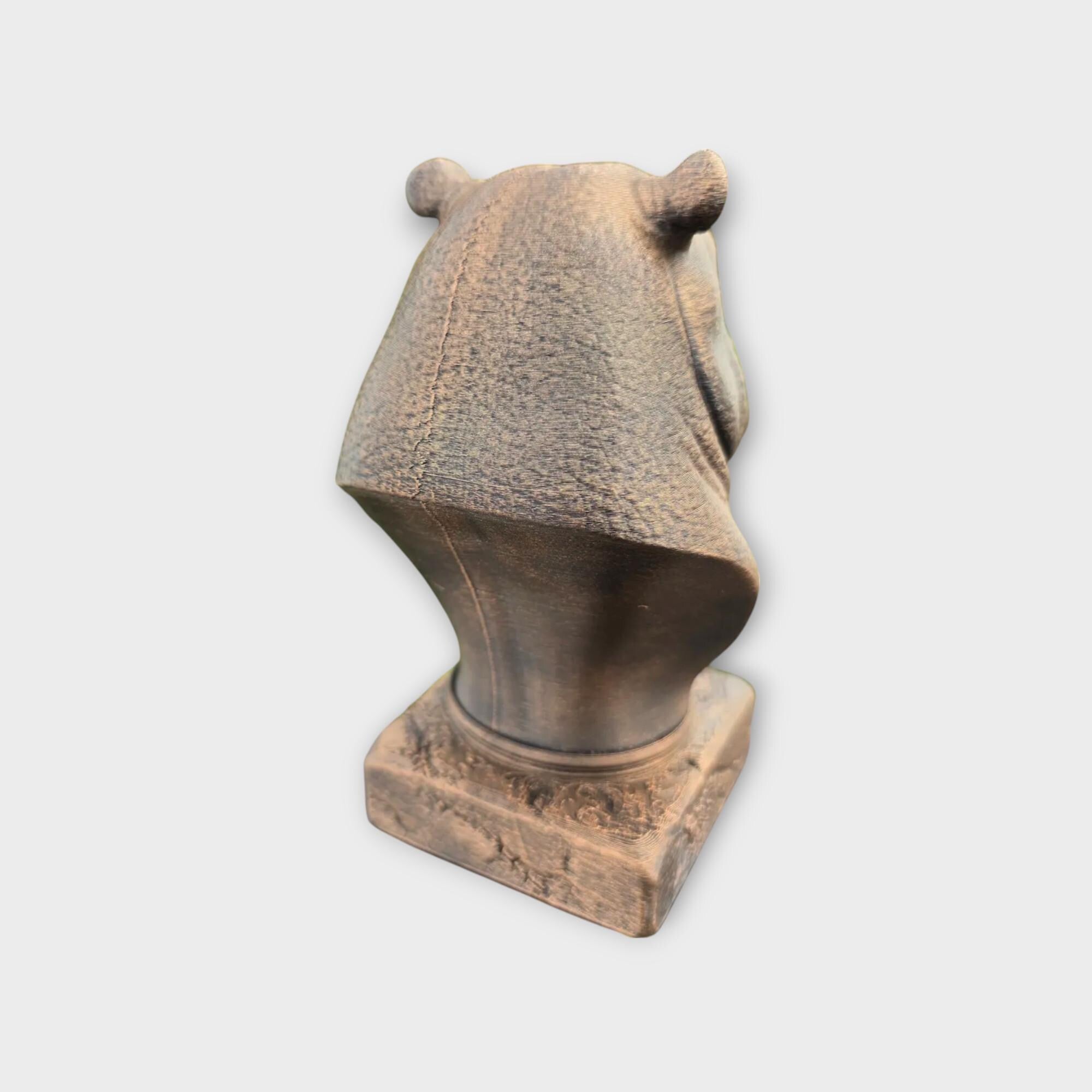 Bust of a hippo statue - home decor animal lover gift him her handpainted ornament