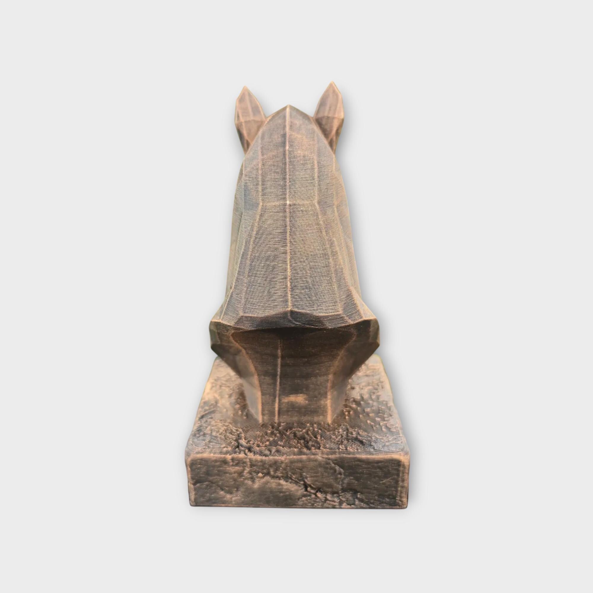 Bust of a Horse Low Poly statue - home decor animal lover gift him her handpainted ornament