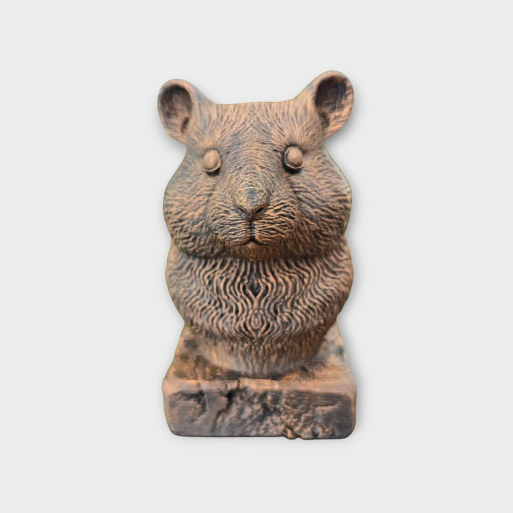 Bust of a Hamster statue - home decor animal lover gift him her handpainted ornament