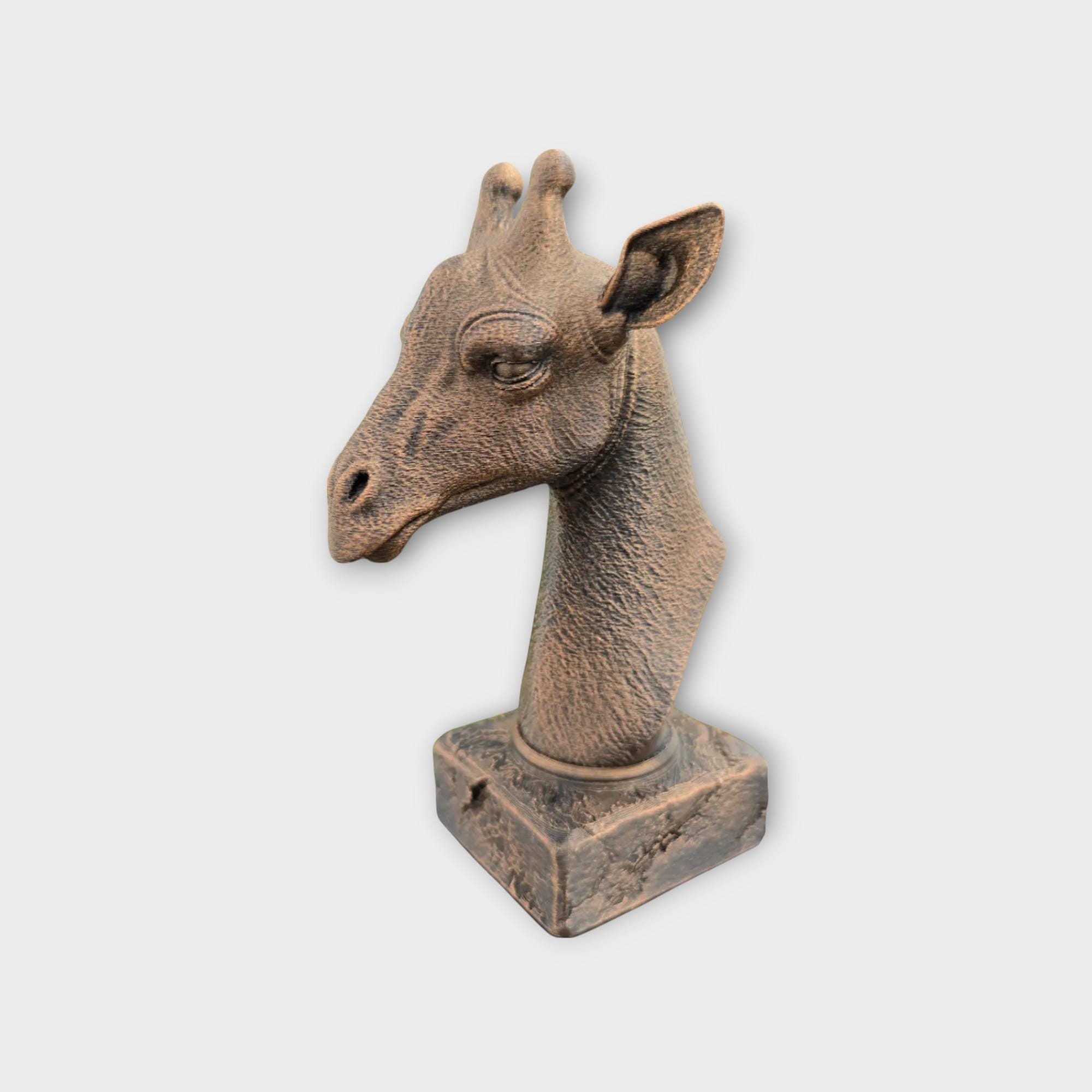 Bust of a giraffe statue - home decor animal lover gift him her handpainted ornament