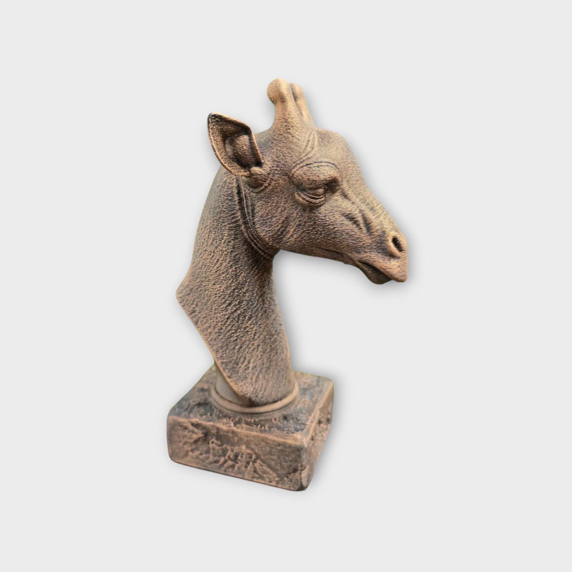 Bust of a giraffe statue - home decor animal lover gift him her handpainted ornament