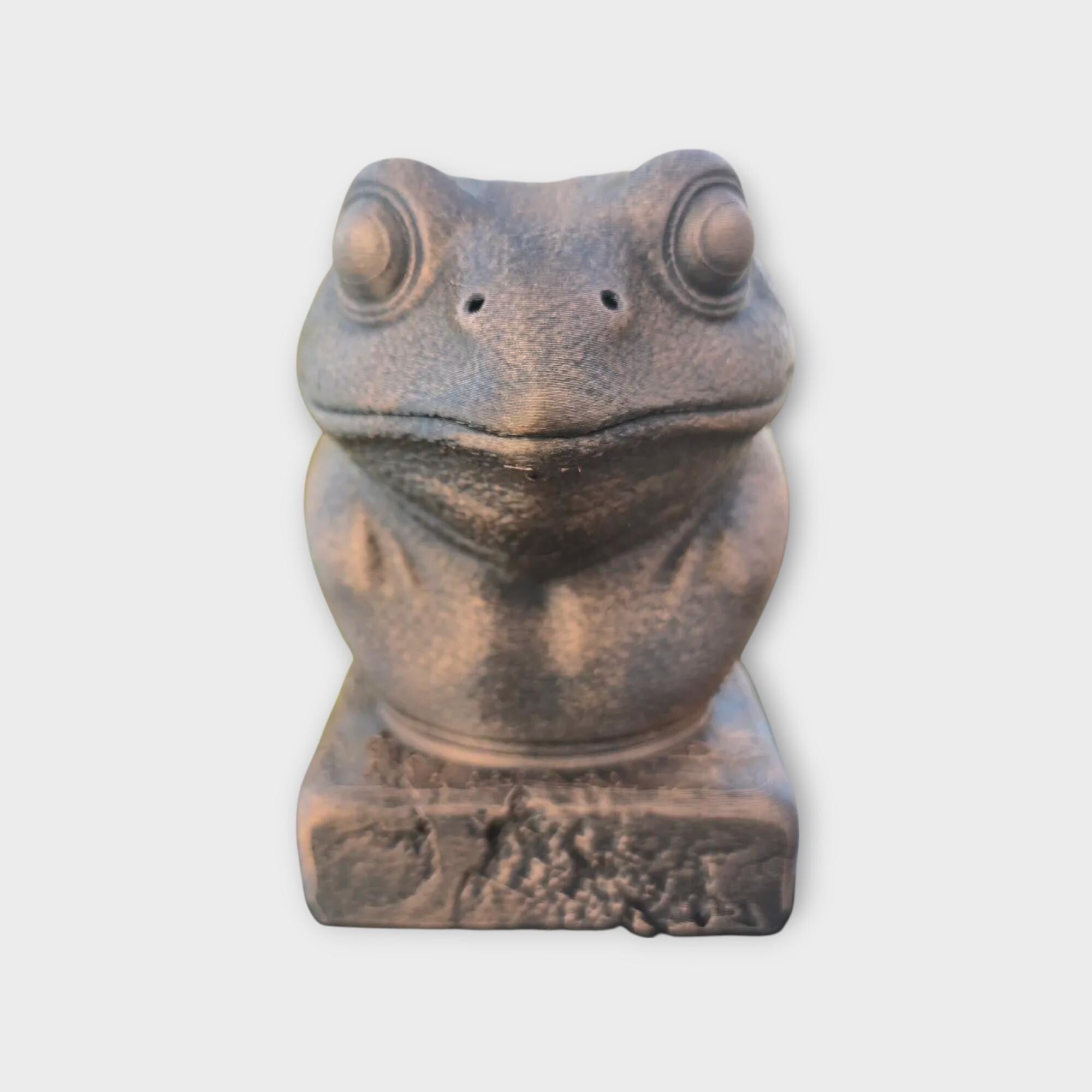 Bust of a frog statue - home decor animal lover gift him her handpainted ornament