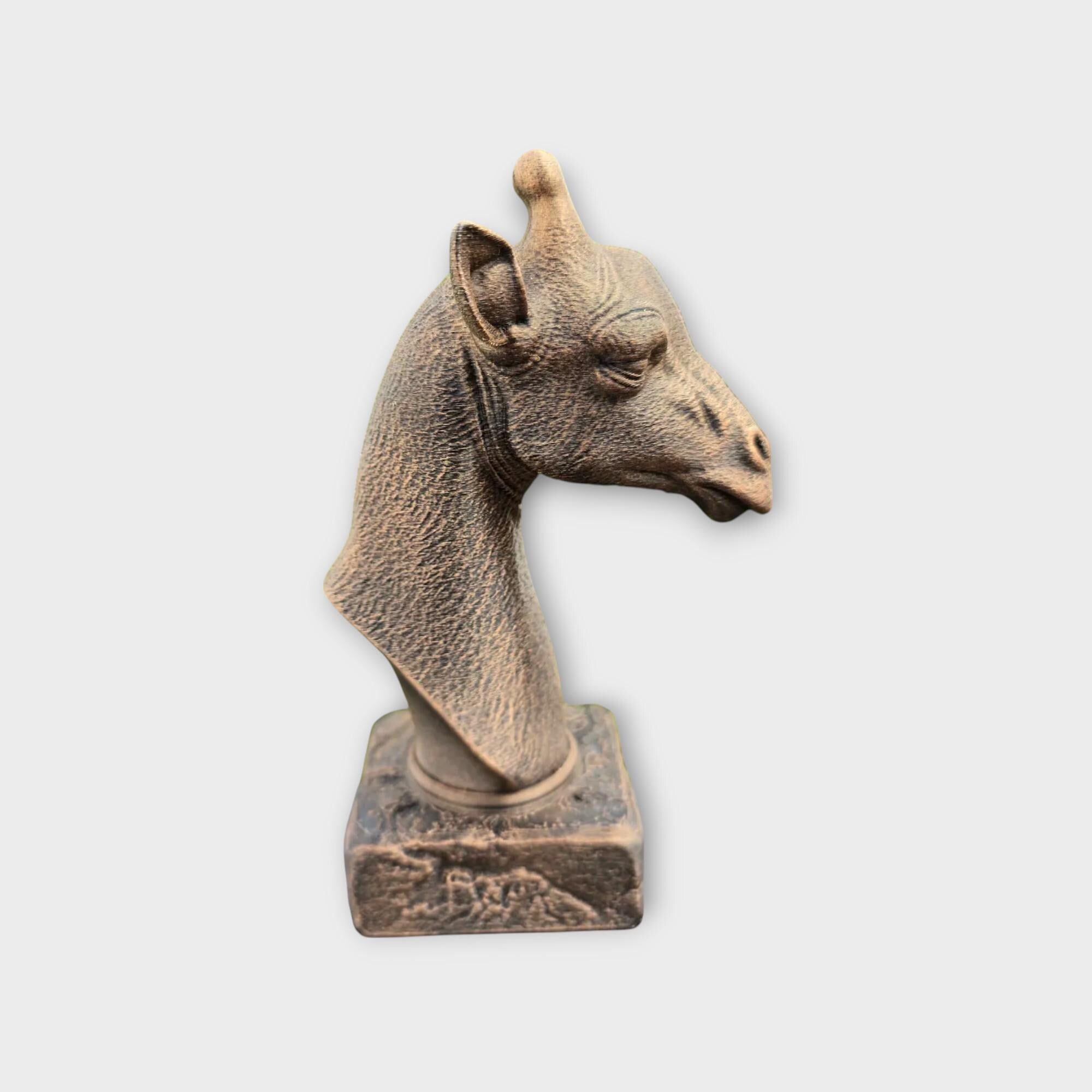 Bust of a giraffe statue - home decor animal lover gift him her handpainted ornament