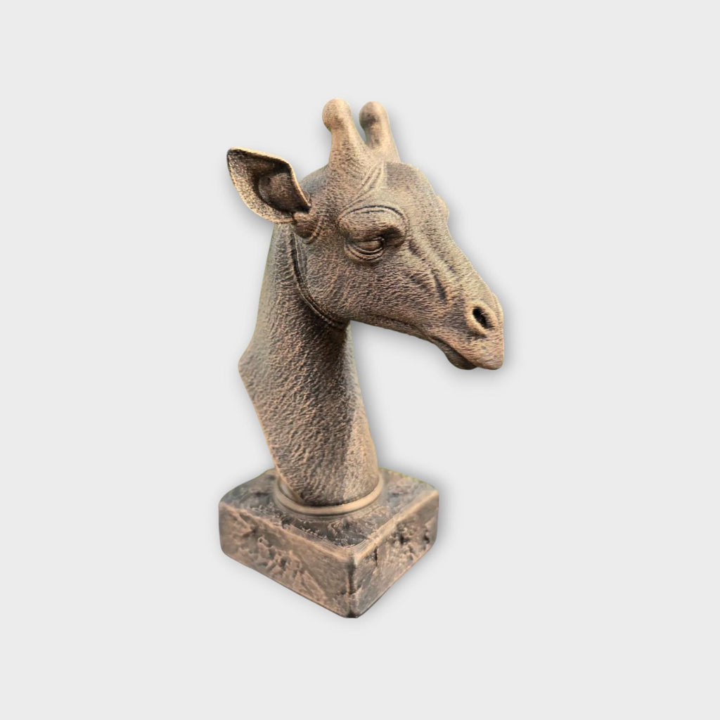 Bust of a giraffe statue - home decor animal lover gift him her handpainted ornament