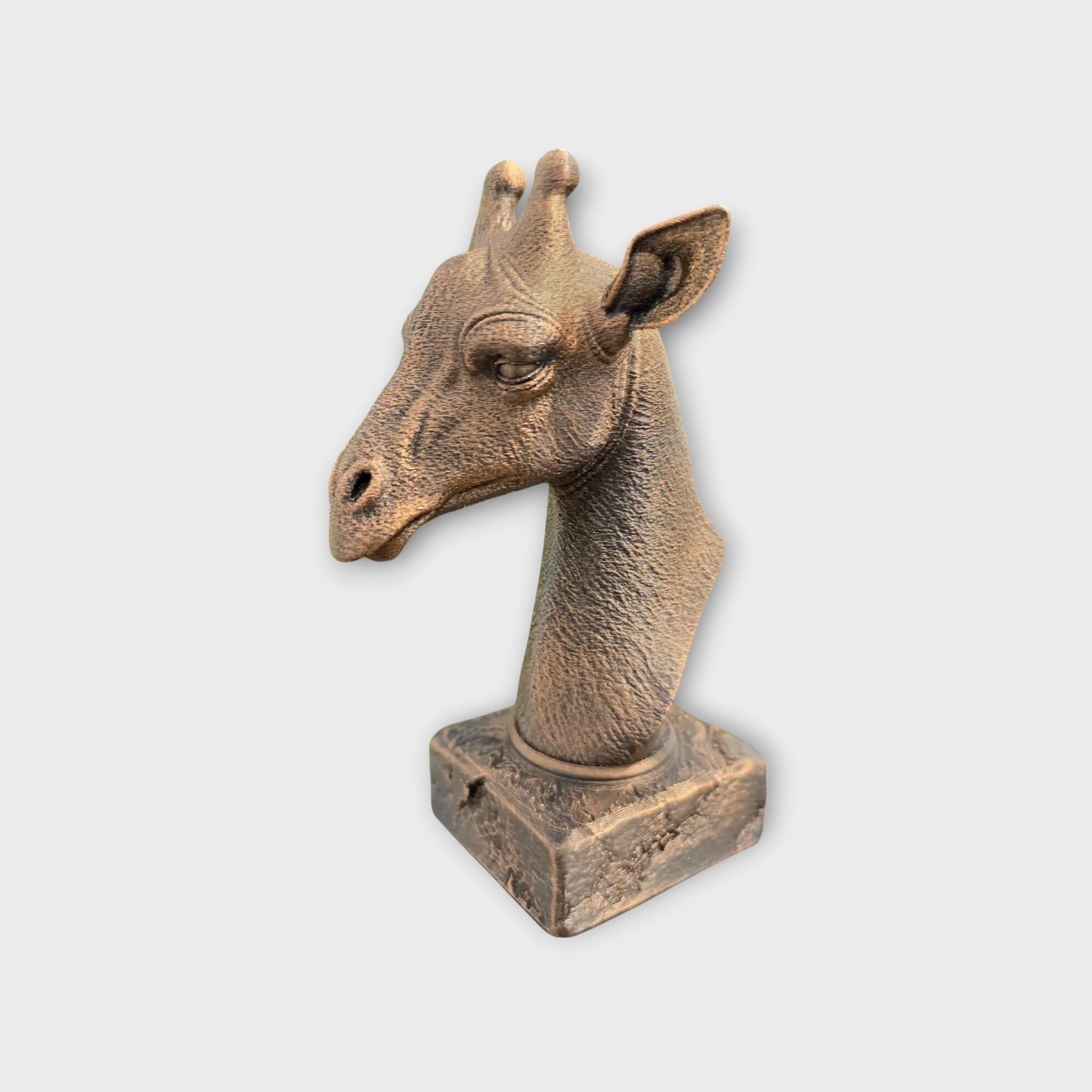 Bust of a giraffe statue - home decor animal lover gift him her handpainted ornament