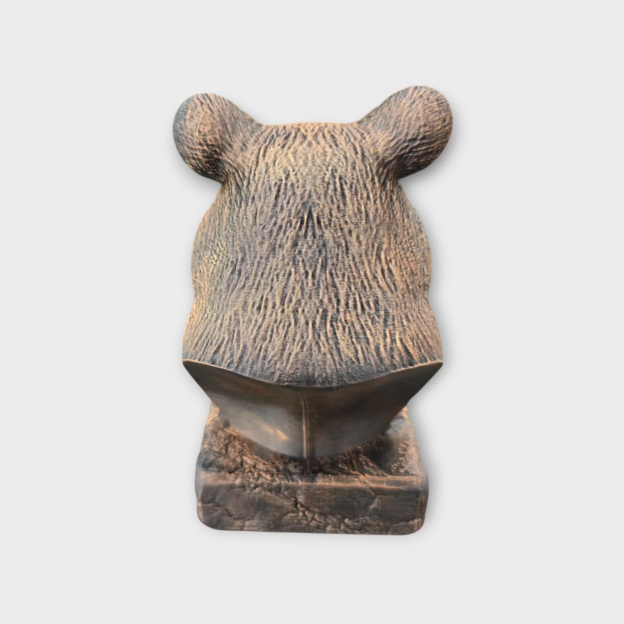 Bust of a Hamster statue - home decor animal lover gift him her handpainted ornament