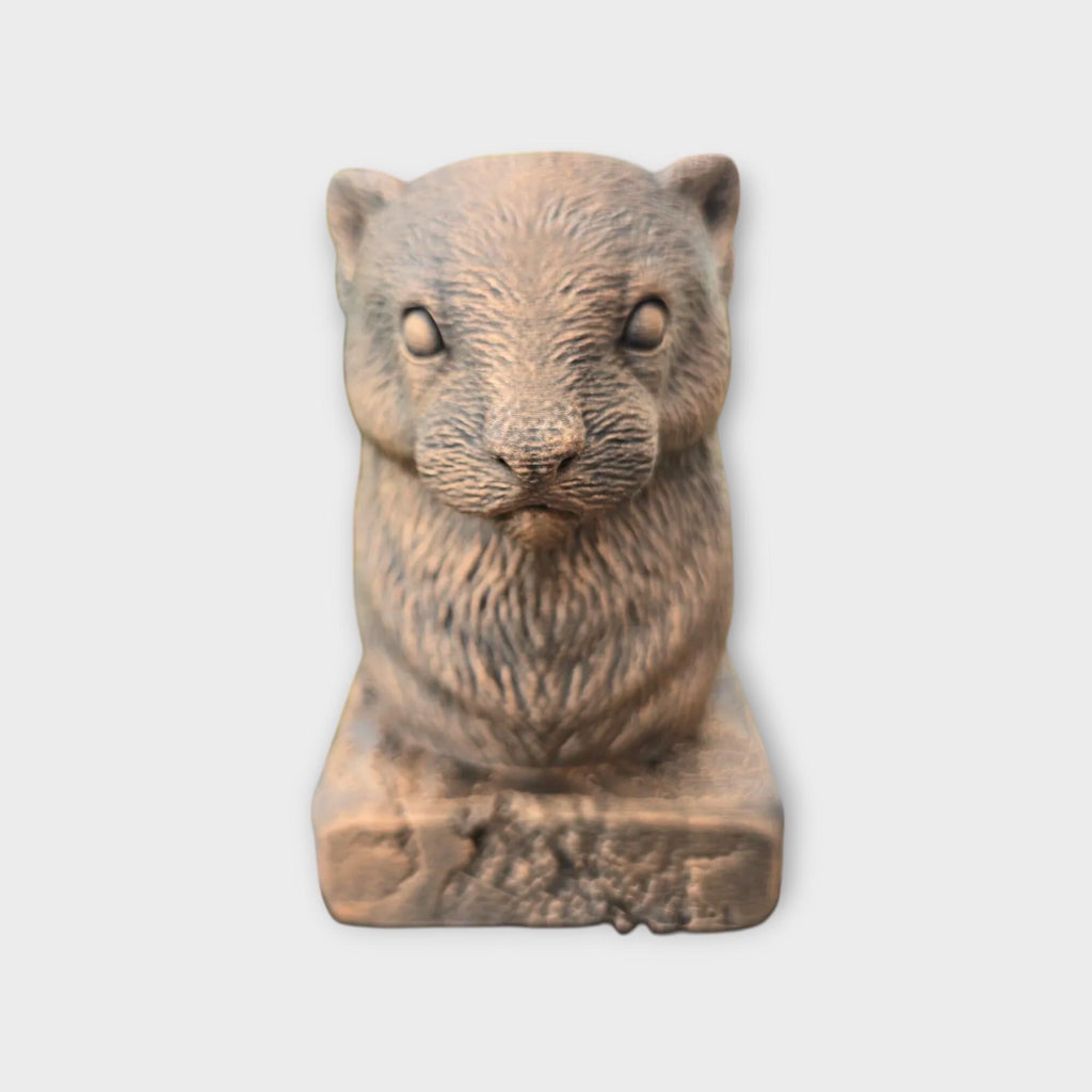 Bust of a Ferret statue - home decor animal lover gift him her handpainted ornament