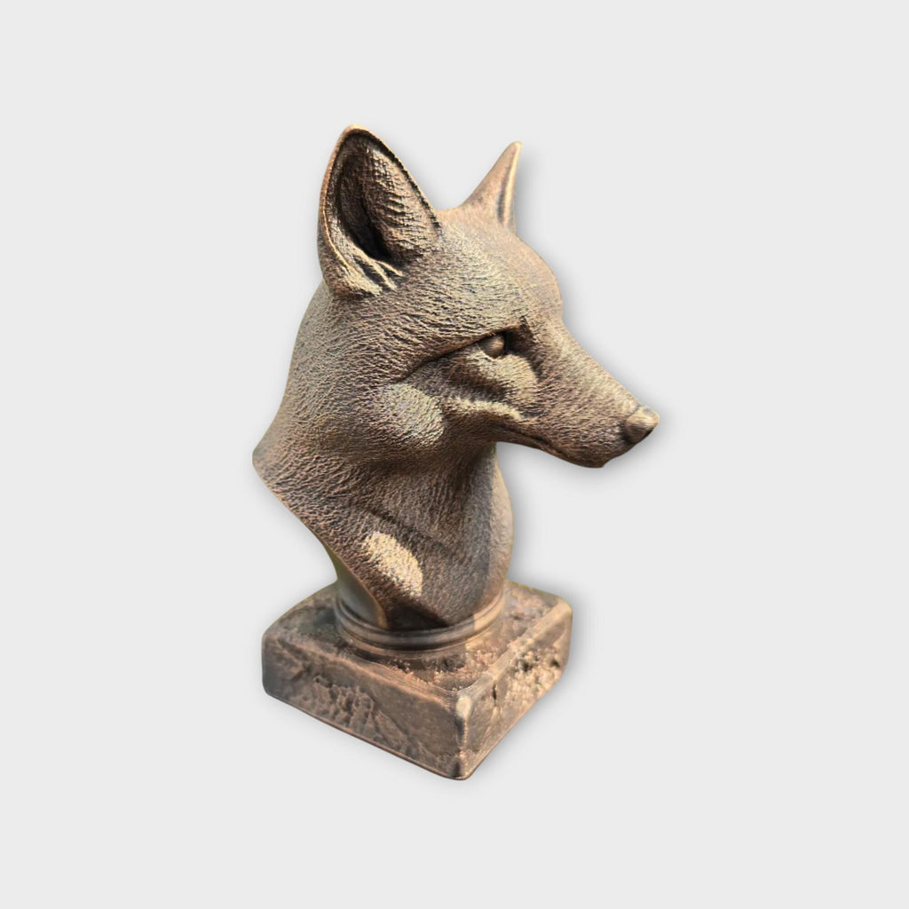 Bust of a fox statue - home decor animal lover gift him her handpainted ornament