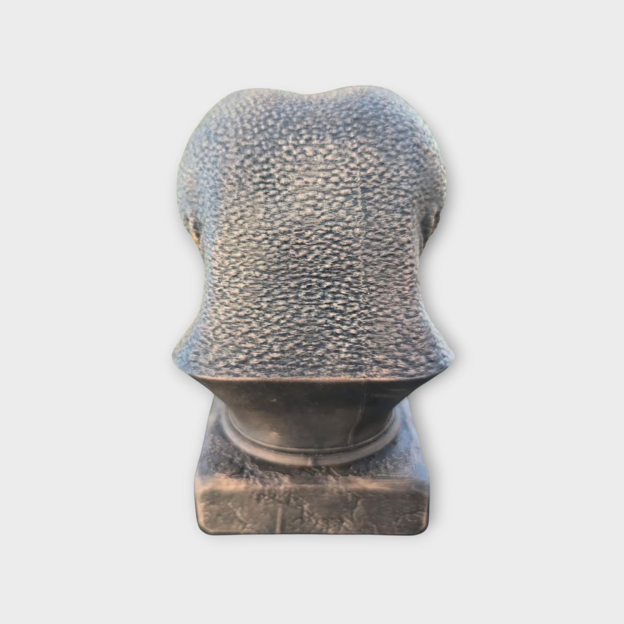 Bust of a Gecko statue - home decor animal lover gift him her handpainted ornament