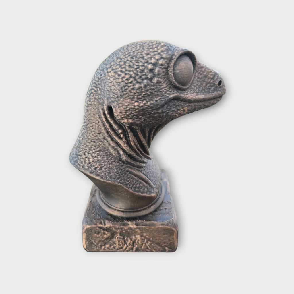 Bust of a Gecko statue - home decor animal lover gift him her handpainted ornament