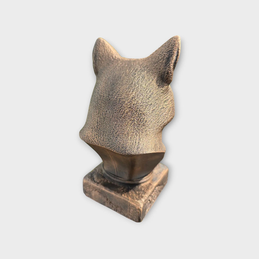 Bust of a fox statue - home decor animal lover gift him her handpainted ornament