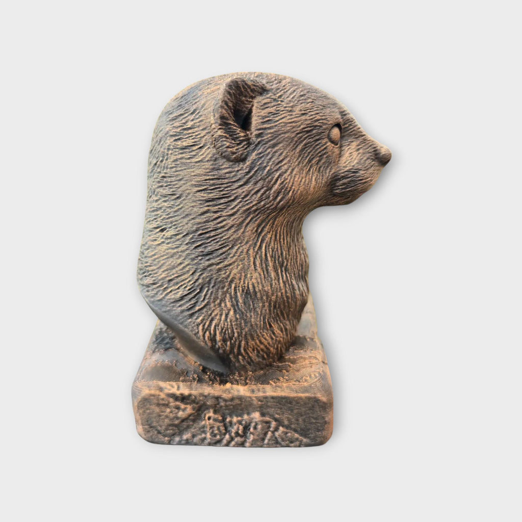 Bust of a Ferret statue - home decor animal lover gift him her handpainted ornament