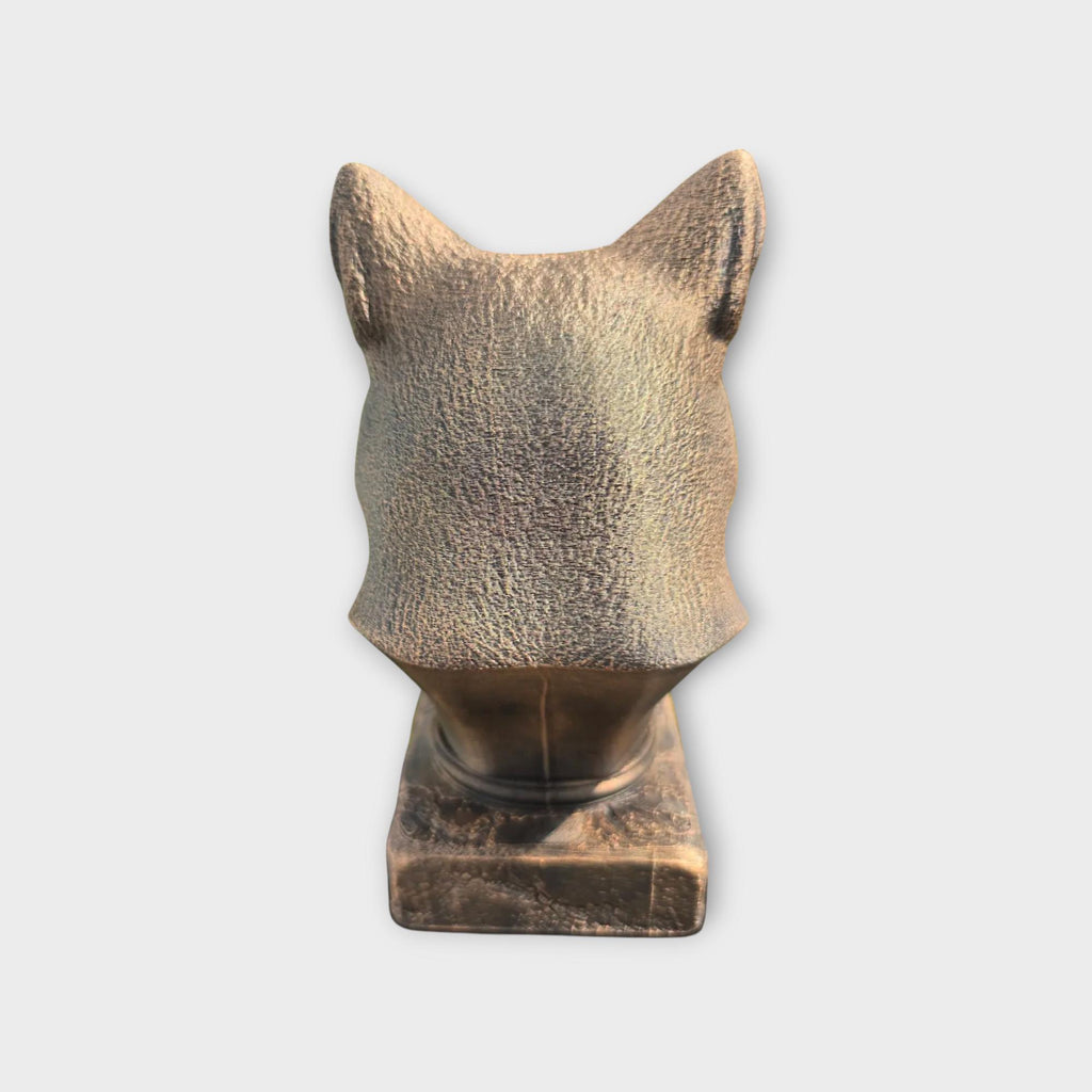 Bust of a fox statue - home decor animal lover gift him her handpainted ornament