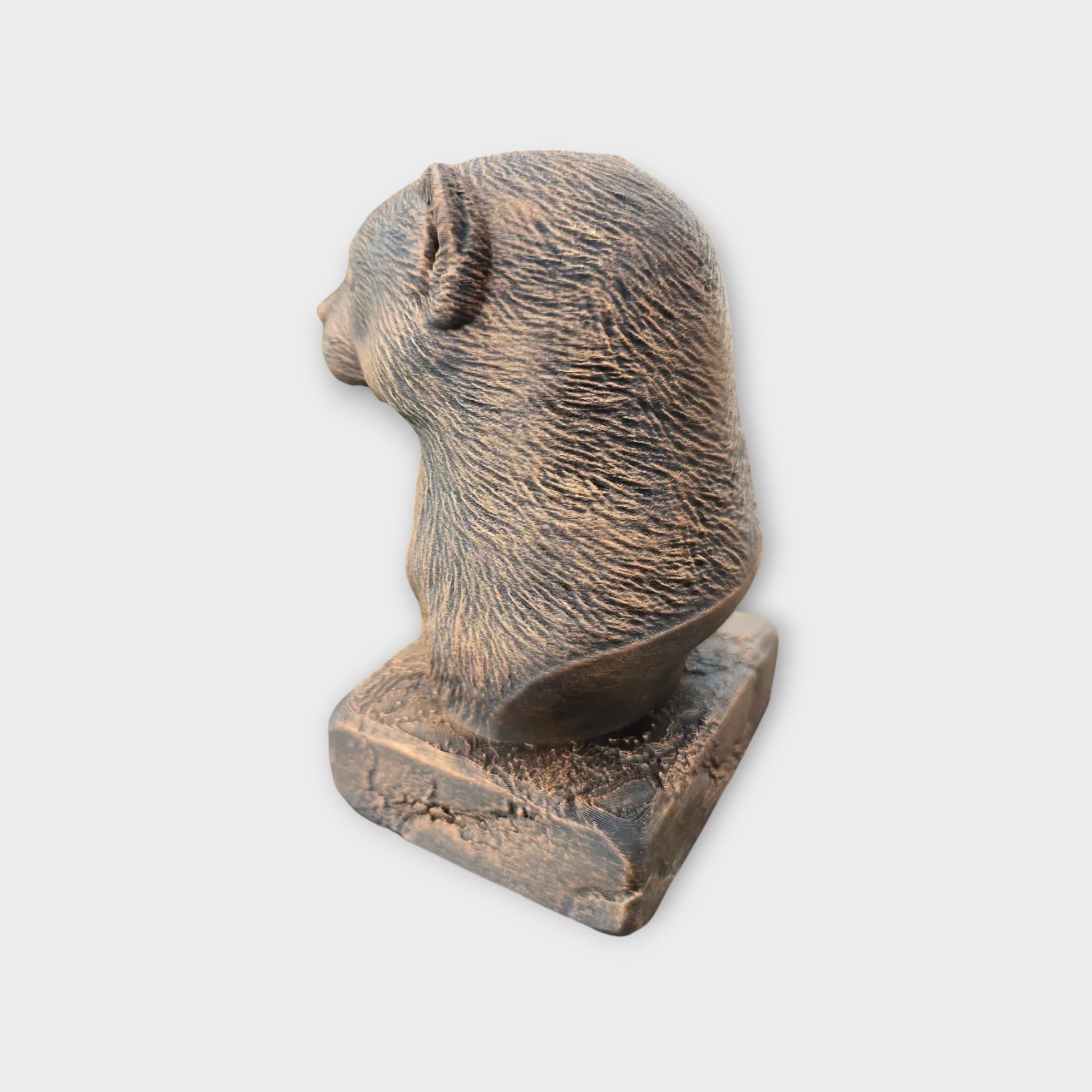 Bust of a Ferret statue - home decor animal lover gift him her handpainted ornament