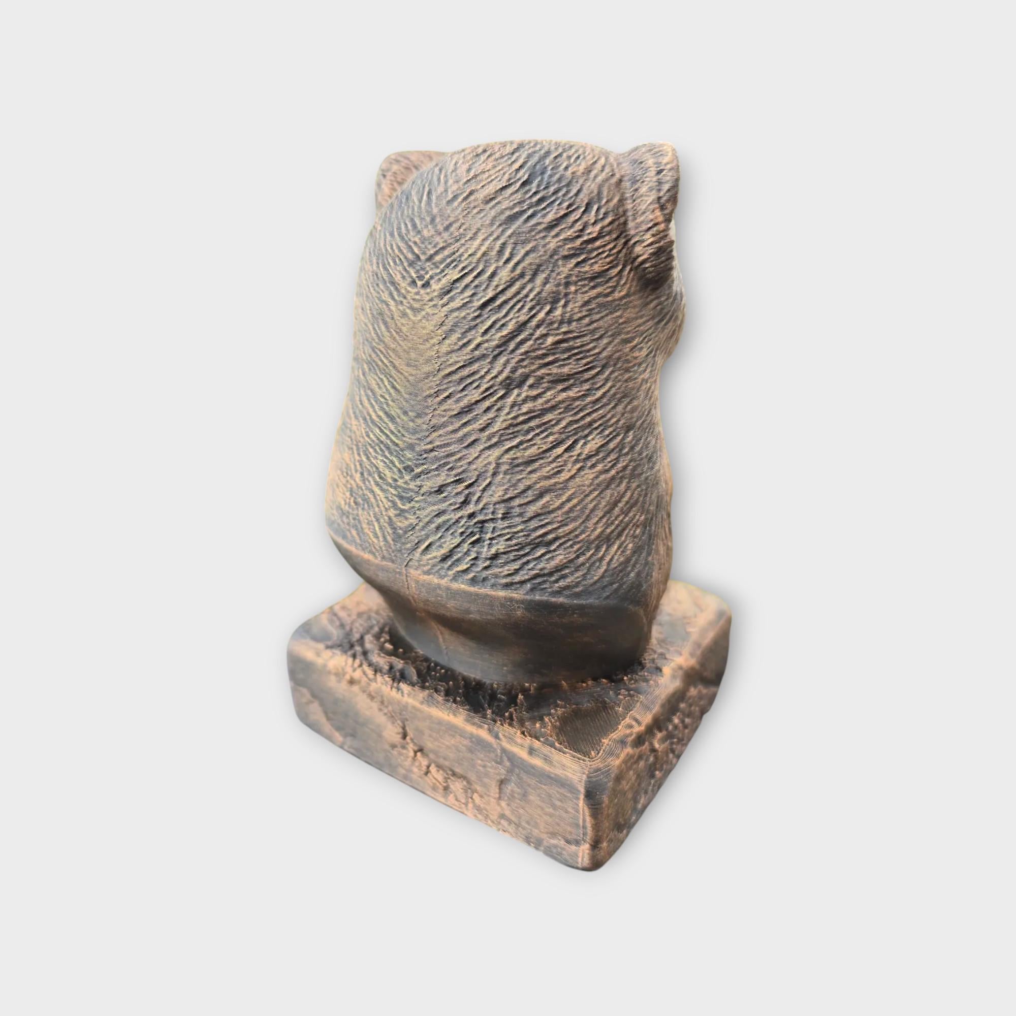 Bust of a Ferret statue - home decor animal lover gift him her handpainted ornament