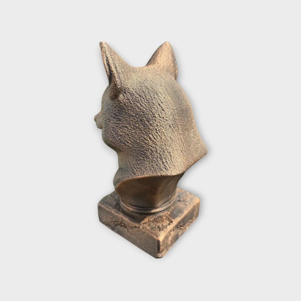 Bust of a fox statue - home decor animal lover gift him her handpainted ornament