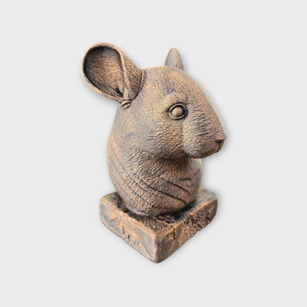 Bust of a chinchilla statue - home decor animal lover gift him her handpainted ornament