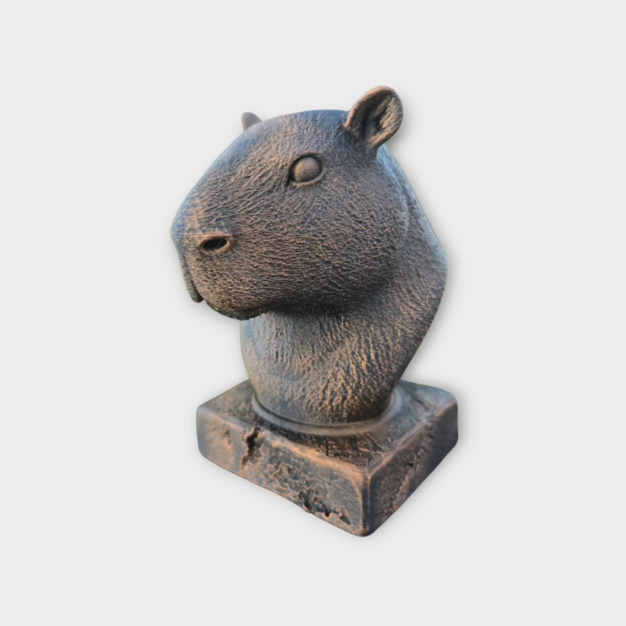 Bust of a Capybara statue - home decor animal lover gift him her handpainted ornament