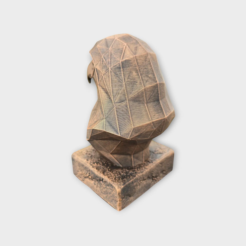 Bust of a Eagle Low Poly statue - home decor animal lover gift him her handpainted ornament