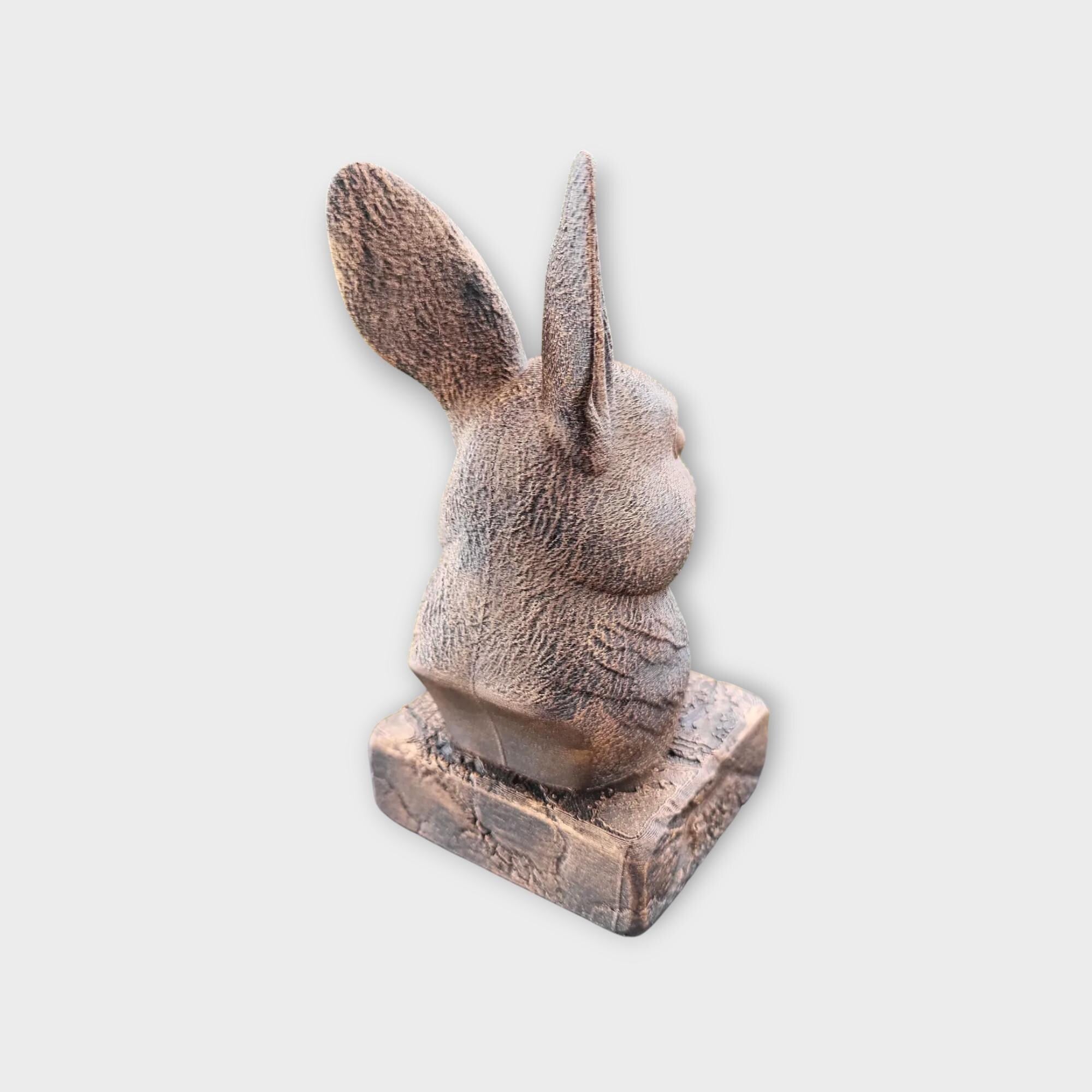 Bust of a Bunny rabbit statue - home decor animal lover gift him her handpainted ornament