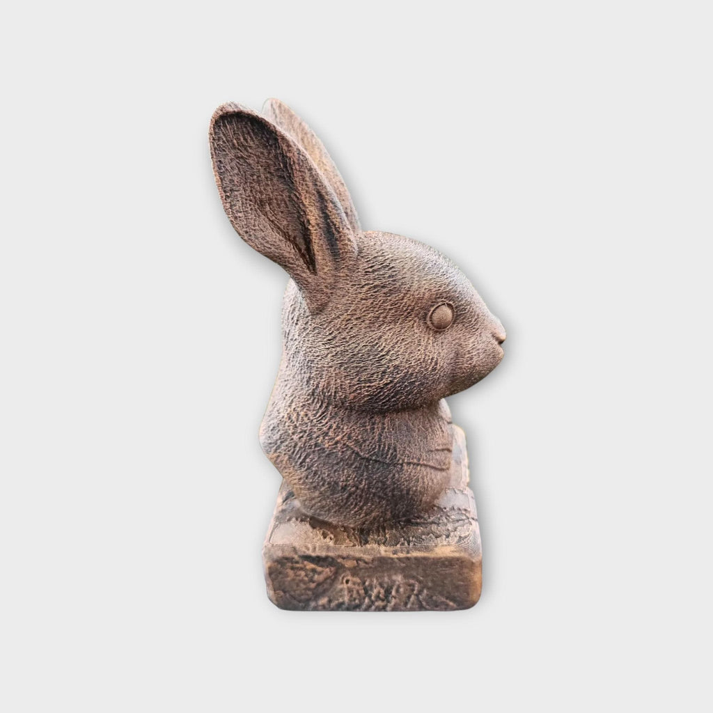 Bust of a Bunny rabbit statue - home decor animal lover gift him her handpainted ornament