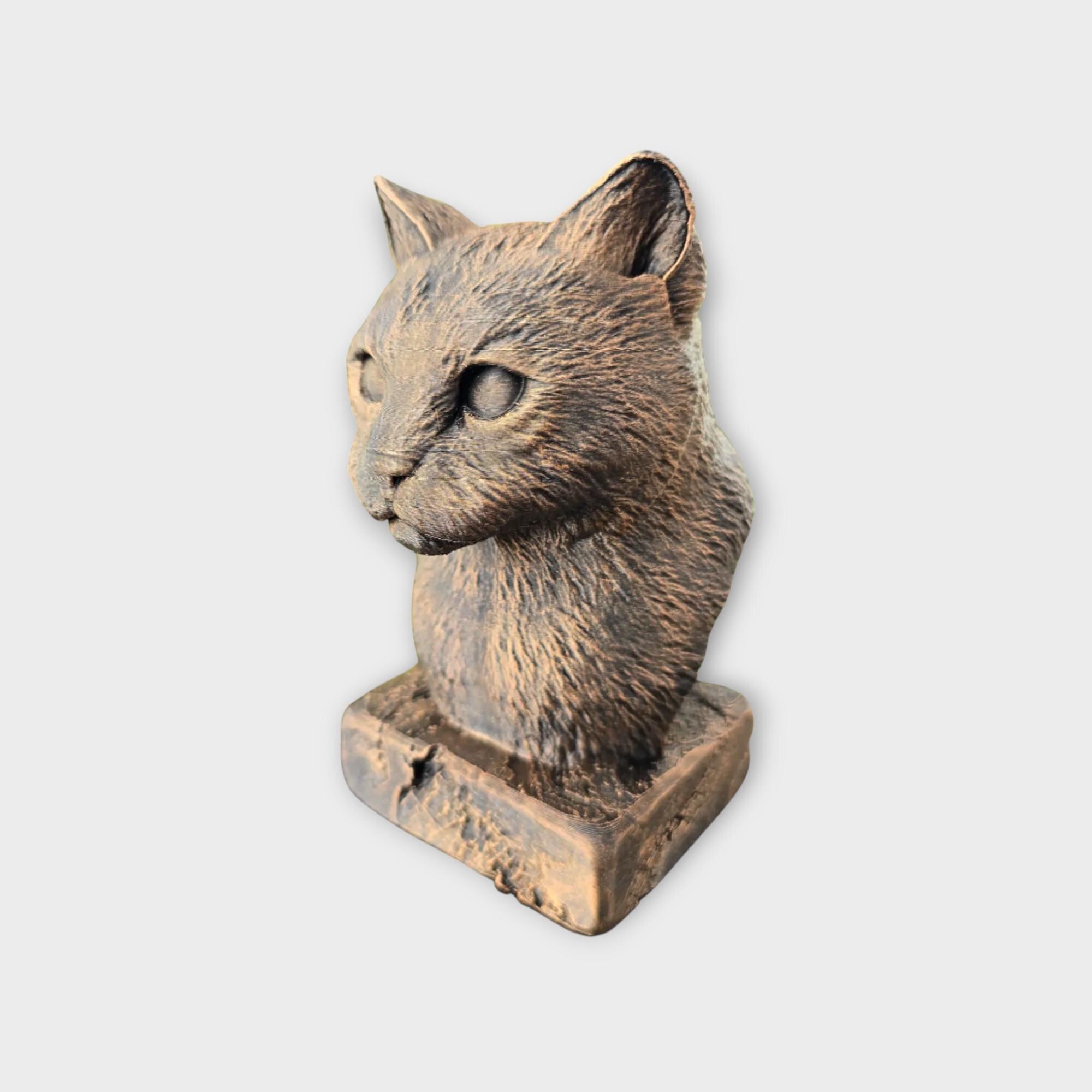 Bust of a Bengal statue - home decor animal lover gift him her handpainted ornament