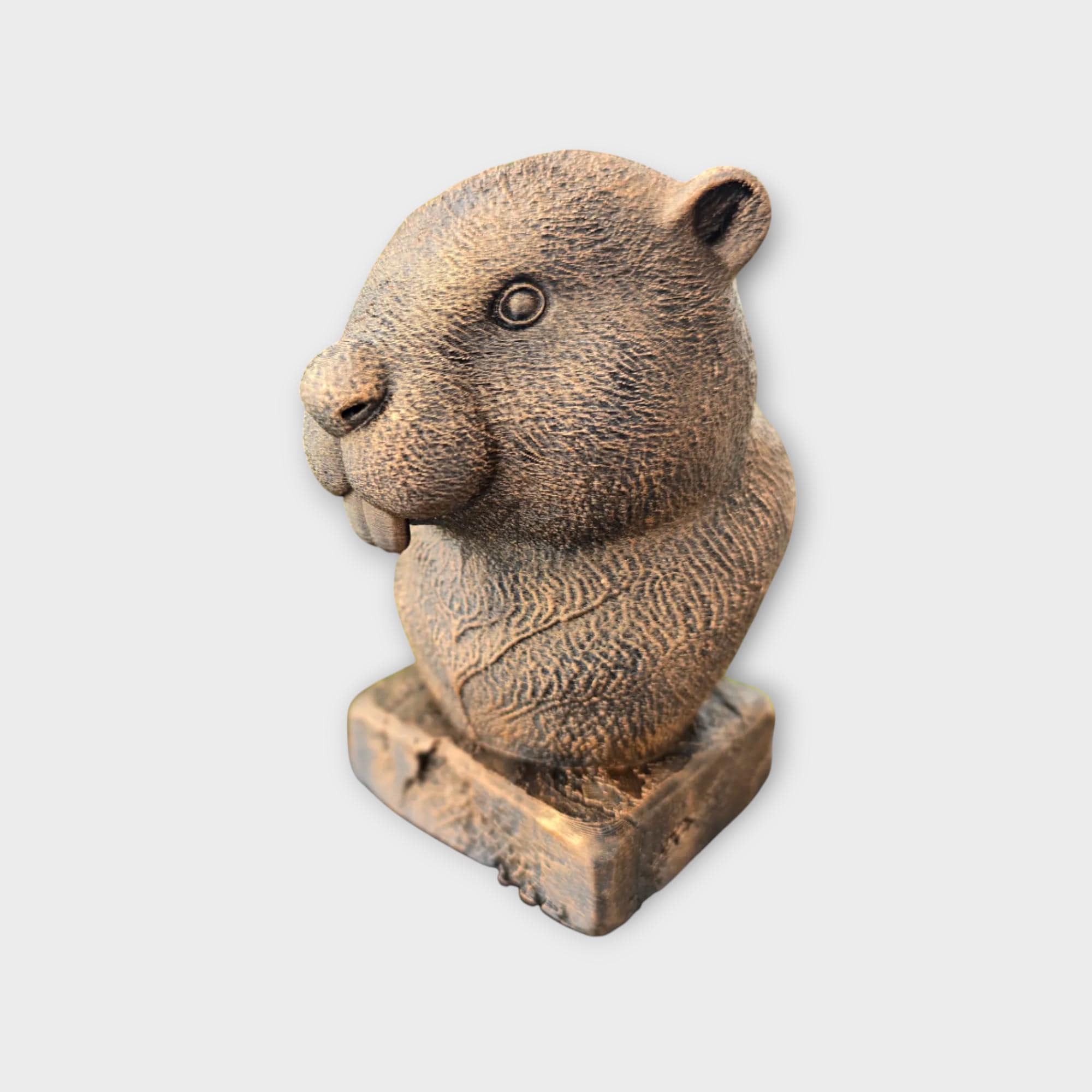 Bust of a Beaver statue - home decor animal lover gift him her handpainted ornament